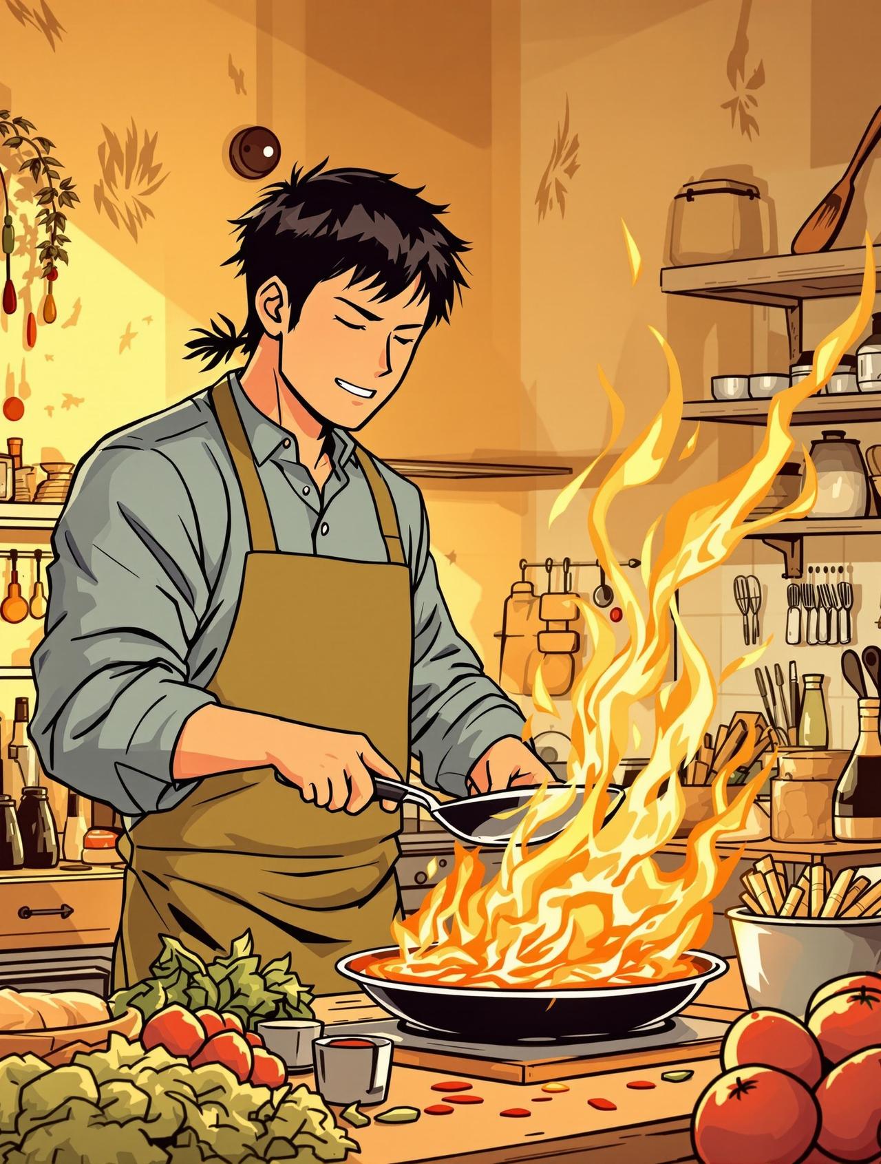 女神漫画作品《厨神之路》封面